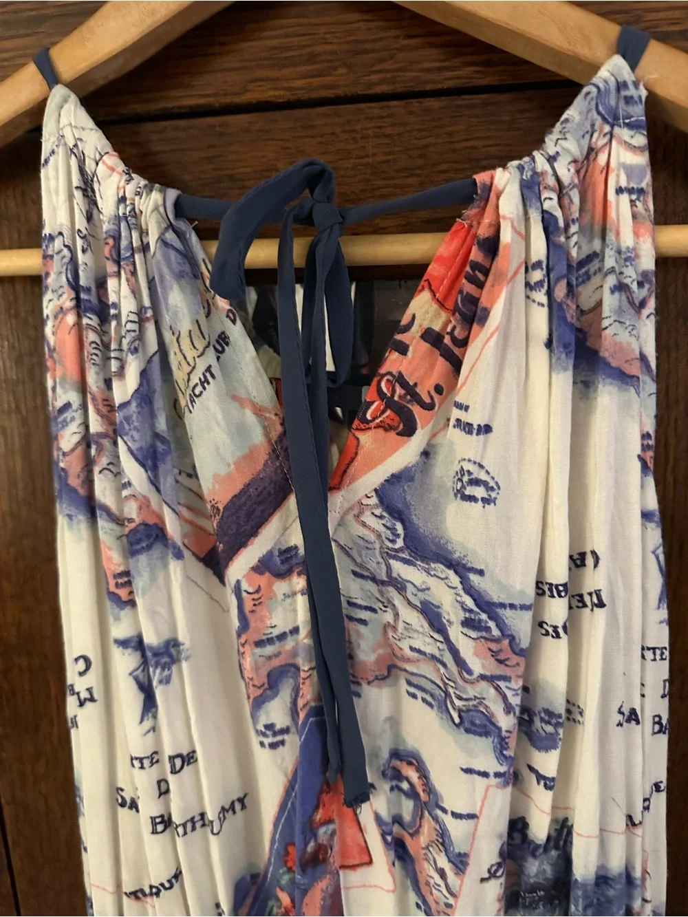 Peter Som Postcard St. Barth France Maxi Dress Size Medium EUC Travel - Picture 4 of 7